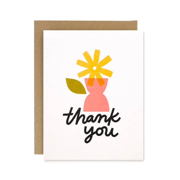 Thank You Flower Vase Card - Daily Magic