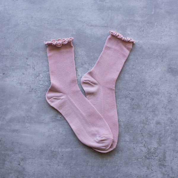 Wednesday Ruffle Socks: Pink - Daily Magic