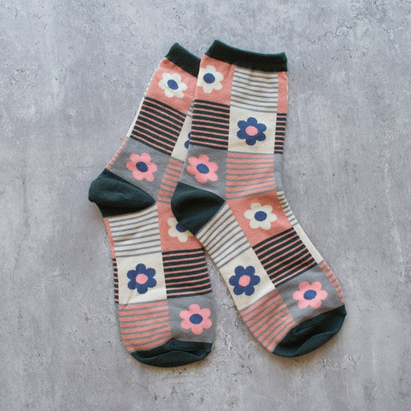 Tiepology - Daisy Multi Striped Socks - Daily Magic